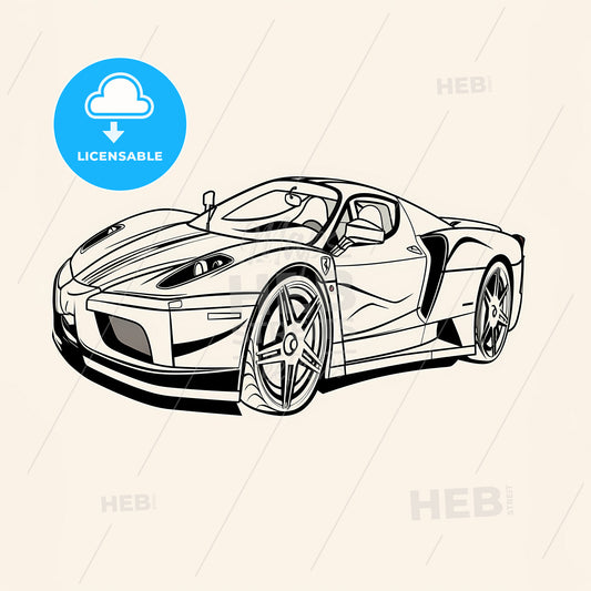 Supercar - A Drawing Of A Sports Car