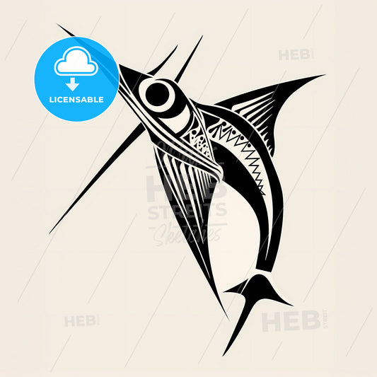 Swordfish - A Black And White Image Of A Swordfish