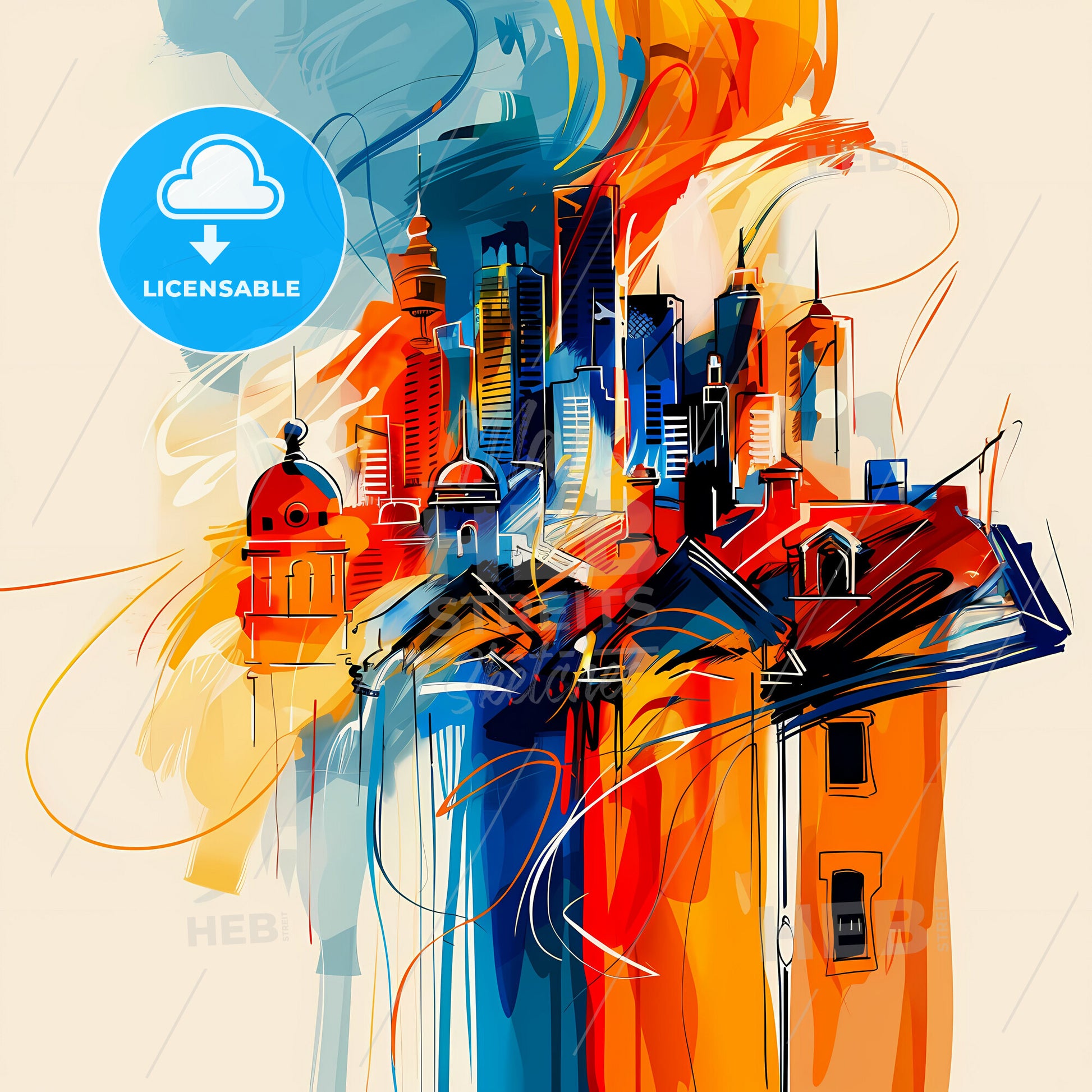 Vibrant Sydney, Australia - A Painting Of A City