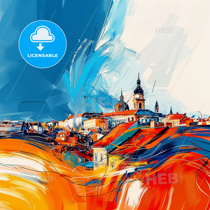 Vibrant Szombathely, Hungary - A Painting Of A City