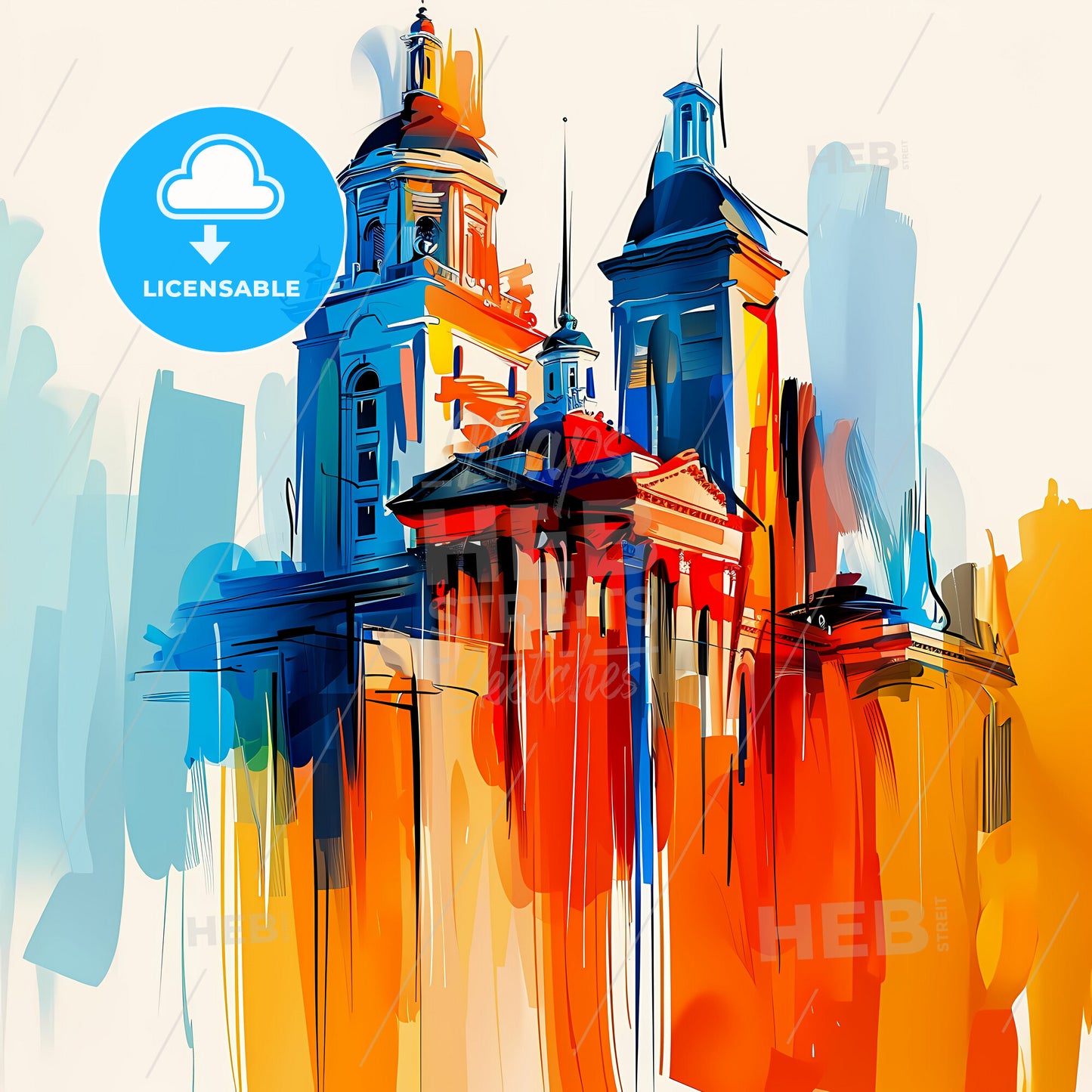 Vibrant Tallahassee, Florida - A Painting Of A Building