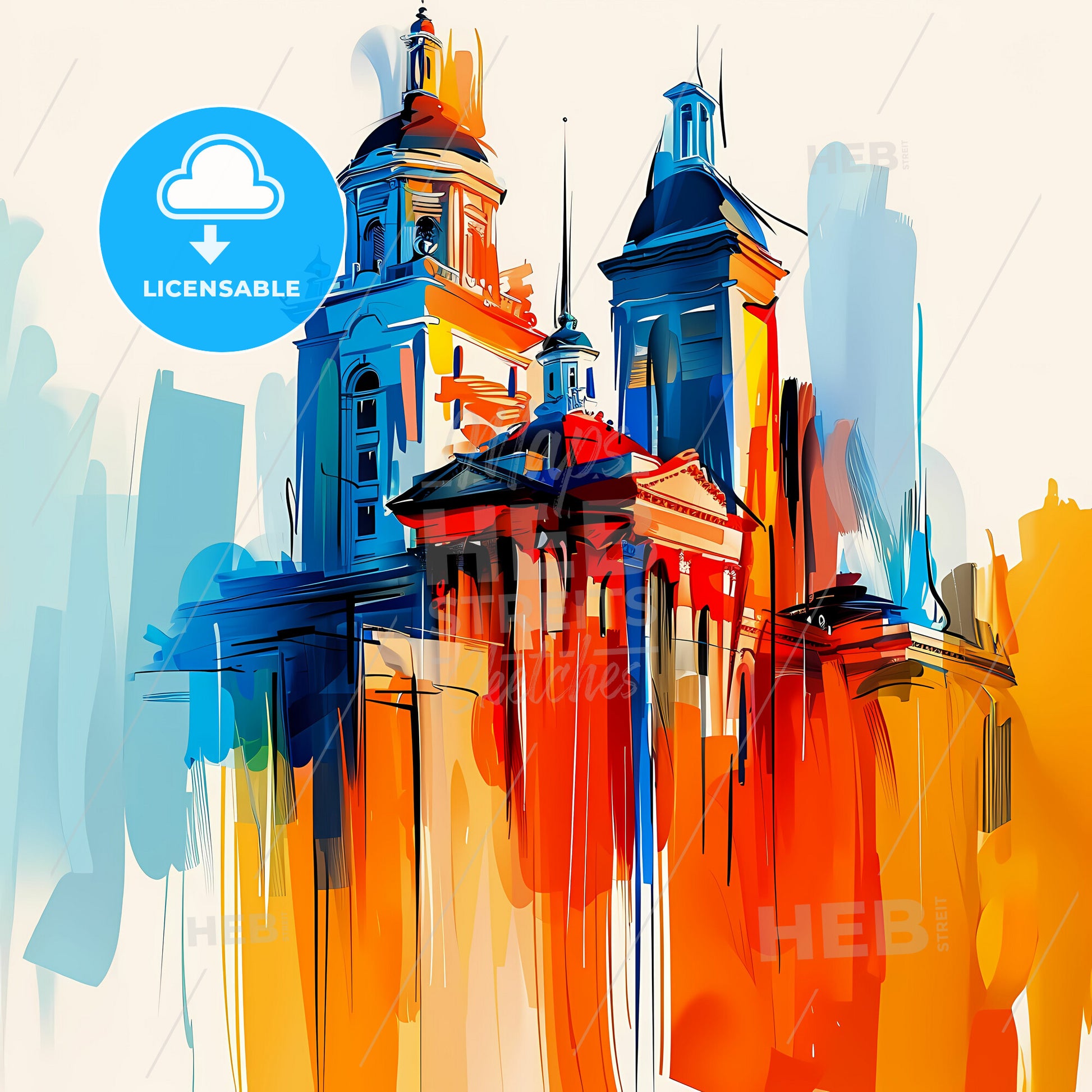 Vibrant Tallahassee, Florida - A Painting Of A Building