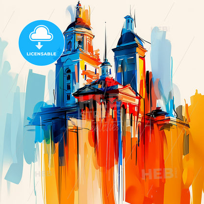 Vibrant Tallahassee, Florida - A Painting Of A Building