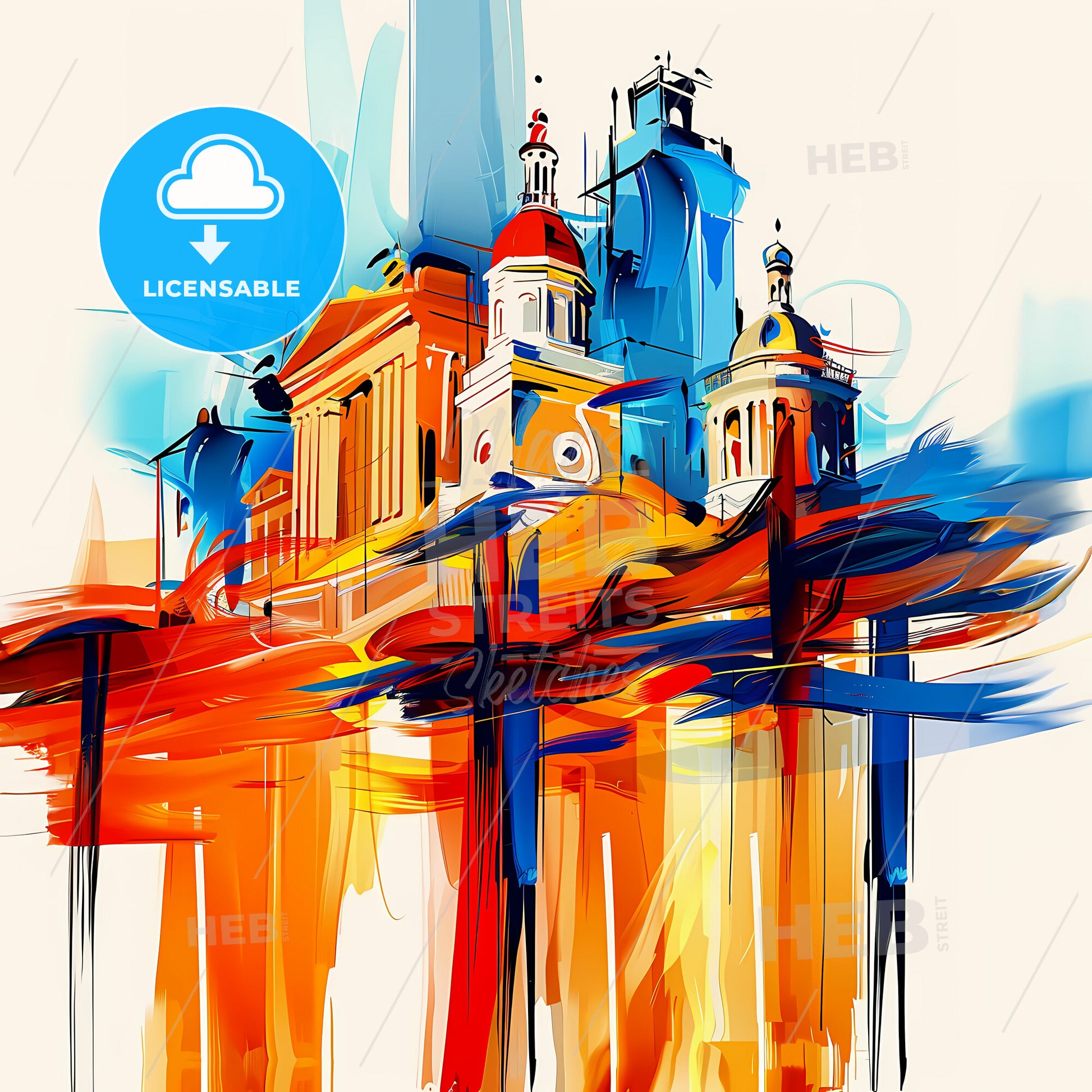 Vibrant Tallahassee, Florida - A Painting Of A Building