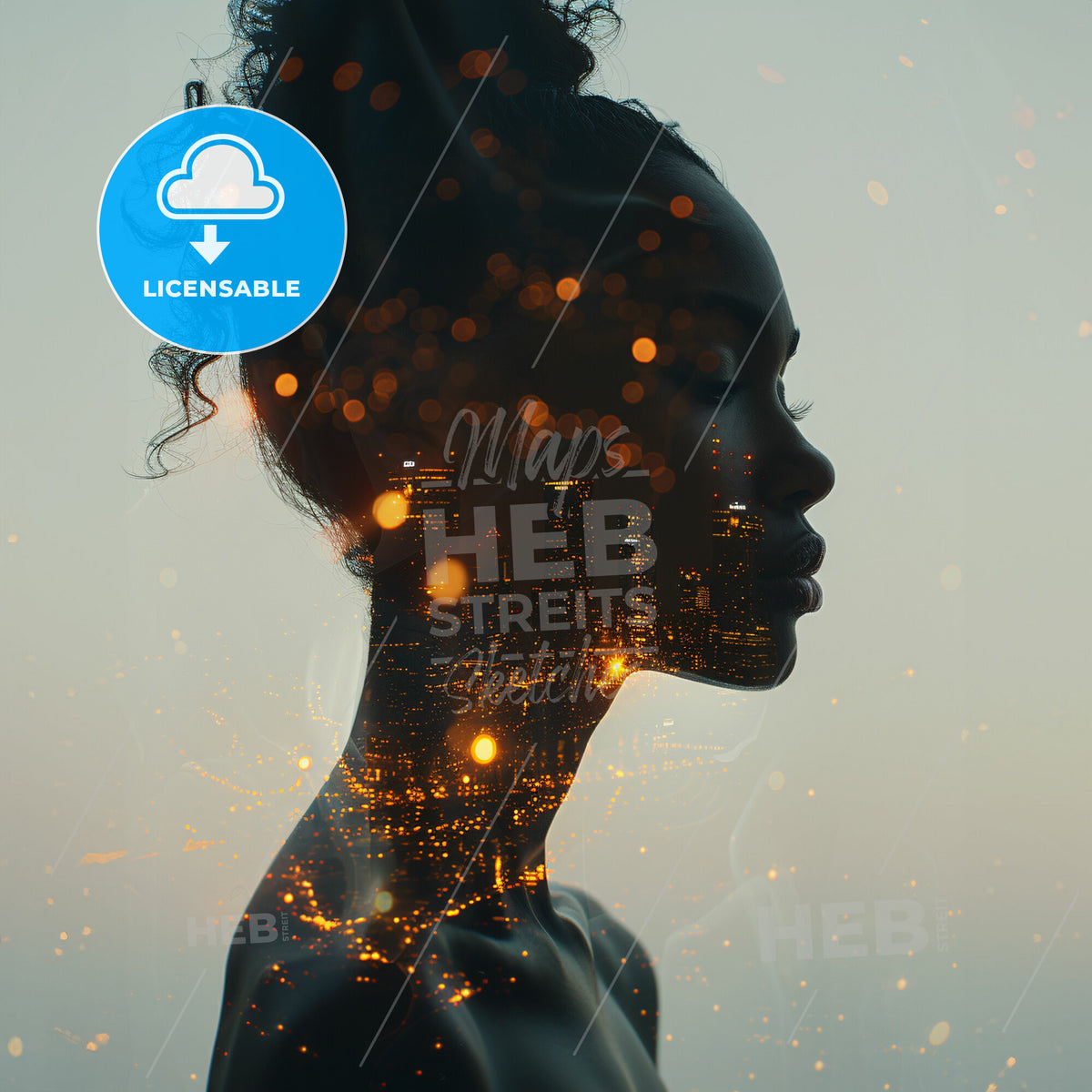 Technological Transformations: Shaping Tomorrow - A silhouette of a woman with a city in the background