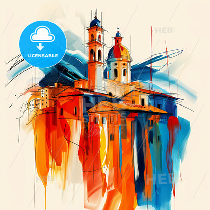 Vibrant Terni, Italy - A Painting Of A Building