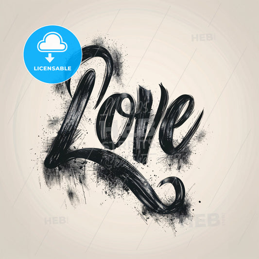 A Black Brush Painted Word