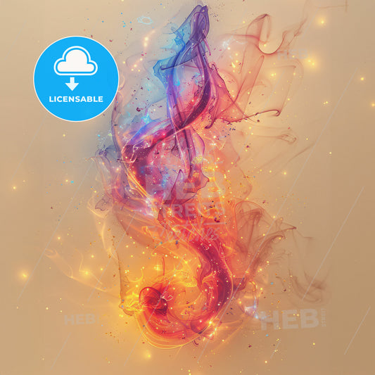 The Color of Sound: A Synesthetic Symphony - A colorful smoke in the air