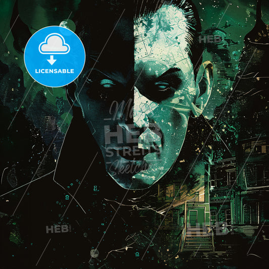 A Man With Half Face And Half Face