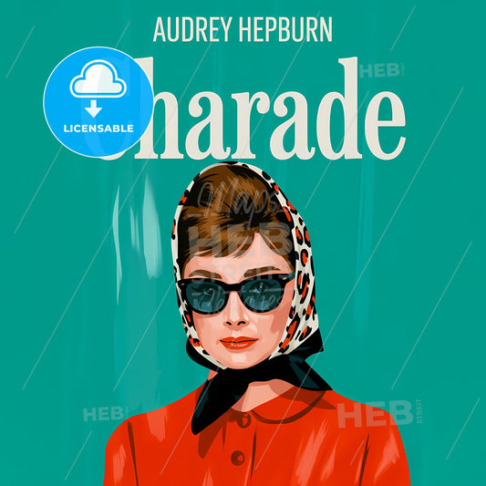 Timeless Elegance: Retro Audrey Hepburn in Charade Inspired Print