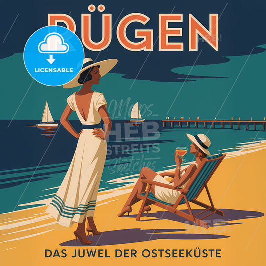 Timeless Rügen: Art Deco Sunlit Beach Escape on the Baltic Coast