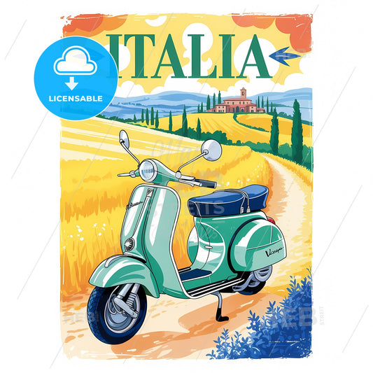 Timeless Tuscany: Vintage Vespa Adventure in Golden Hills