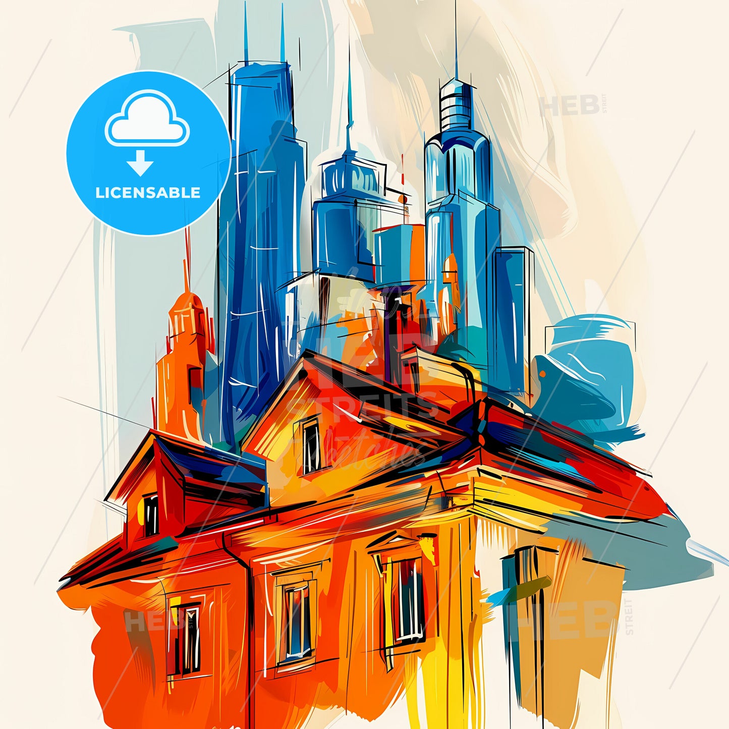 Vibrant Tokyo, Japan - A Colorful Building With Tall Buildings