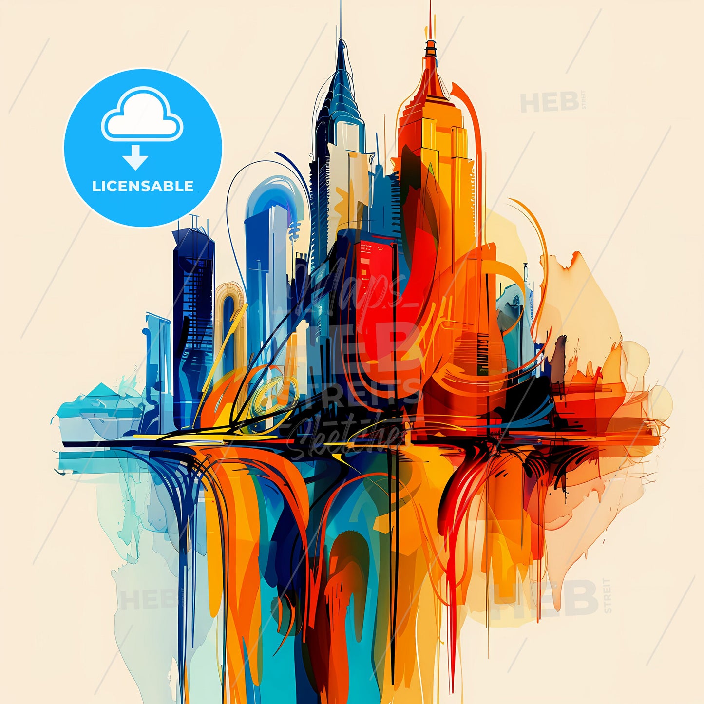 Vibrant Tokyo, Japan - A Colorful Cityscape With A Reflection