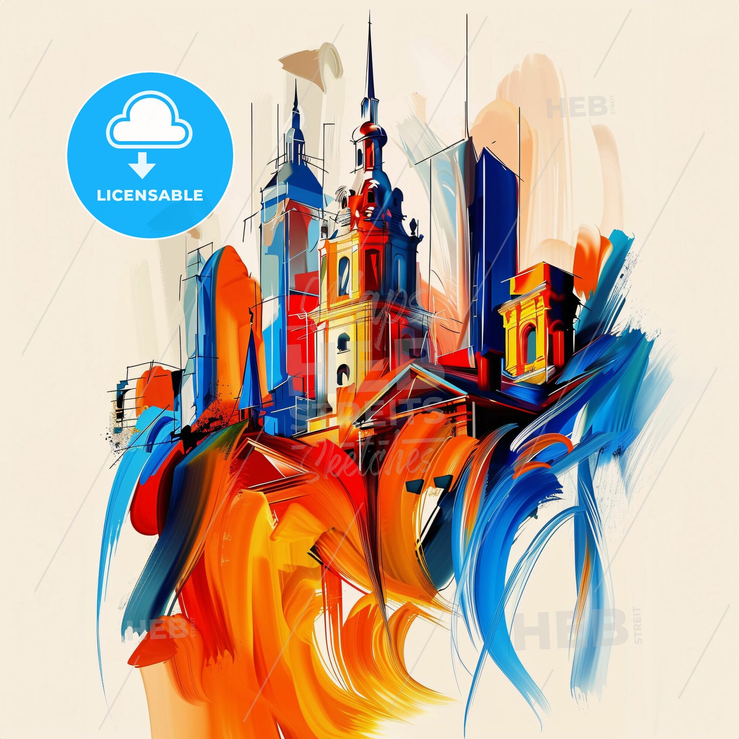 Vibrant Toledo, Ohio - A Colorful Painting Of A City