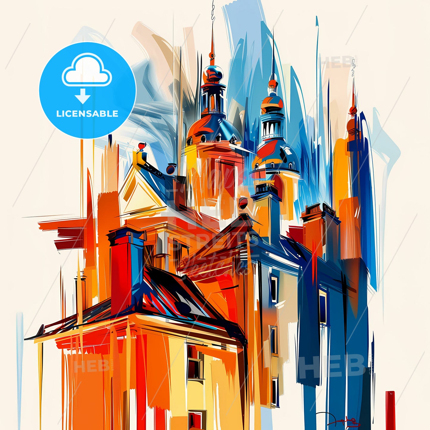 Vibrant Topeka, Kansas - A Painting Of A Building