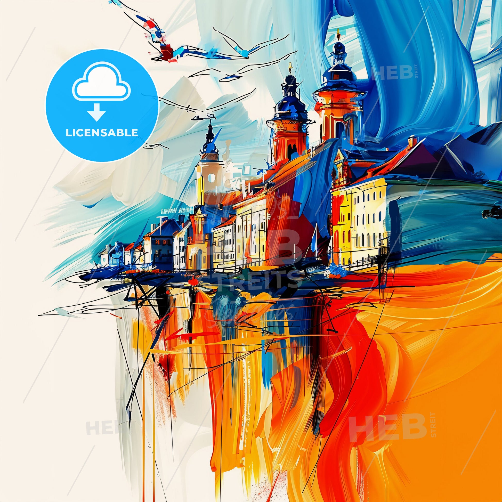 Vibrant Toruń, Poland - A Painting Of A City