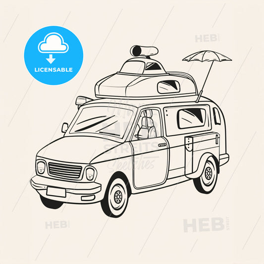 Touring Car - A Drawing Of A Car