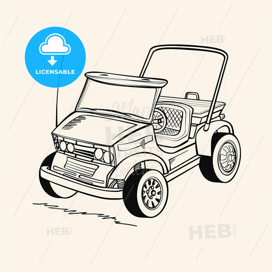 Touring Car - A Drawing Of A Golf Cart
