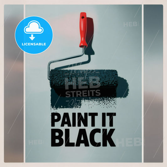 Transform Your Space: Bold ‘Paint It Black’ Modern Art Poster for Visual Impact