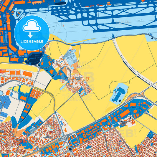 Colorful Tremblay-en-France Street Map with Labels and Buildings