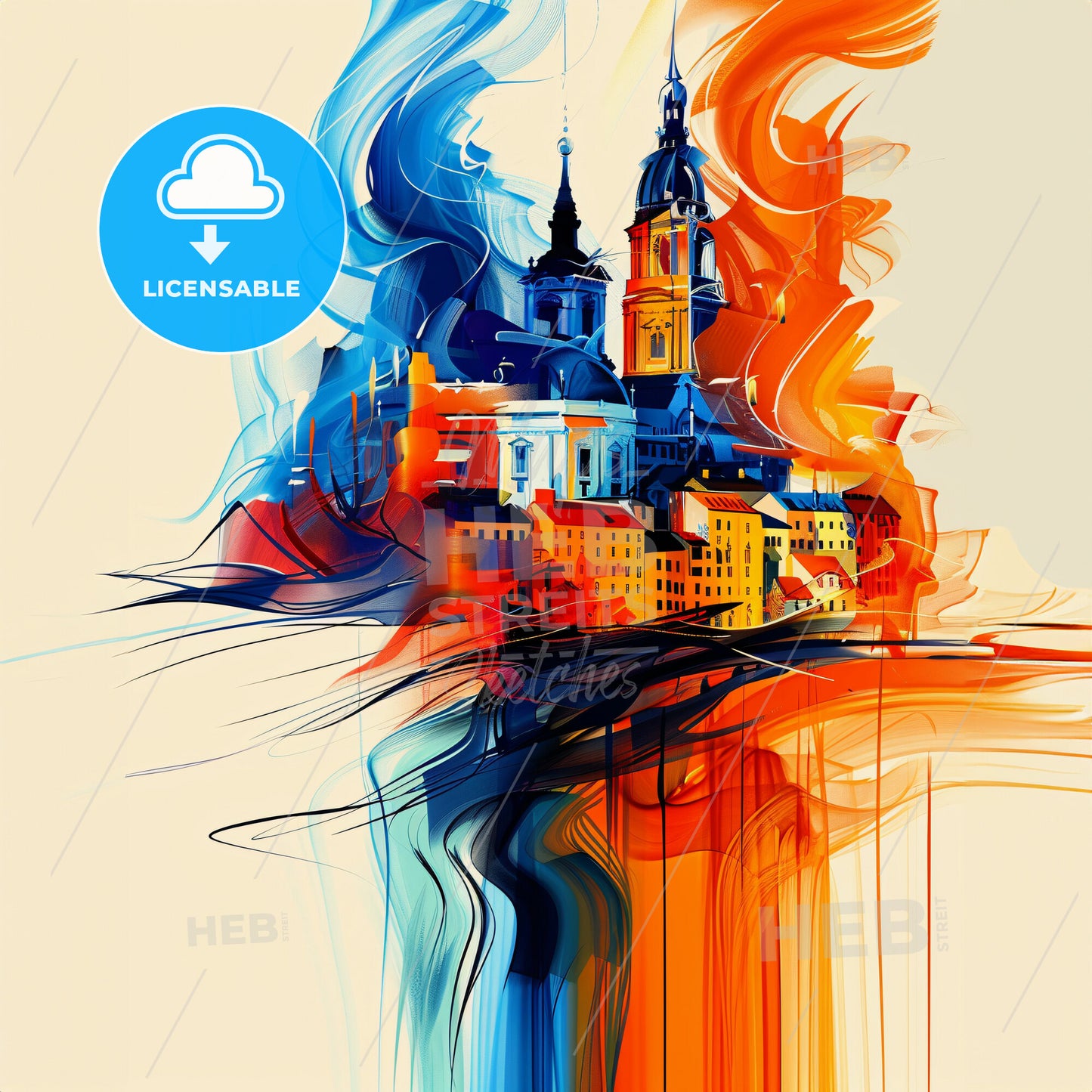 Vibrant Trois-Rivières, Canada - A Colorful Painting Of A City