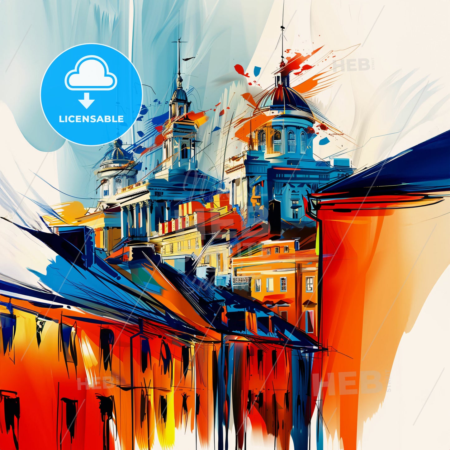 Vibrant Trois-Rivières, Canada - A Painting Of A City