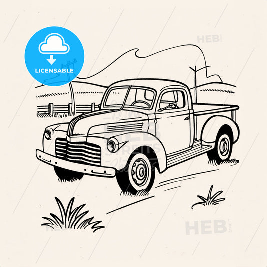 Truck - A Drawing Of A Truck