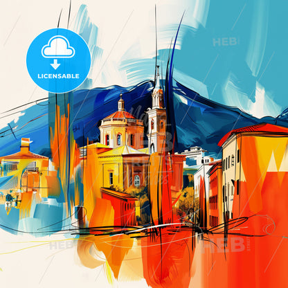 Vibrant Tucson, Arizona - A Painting Of A City