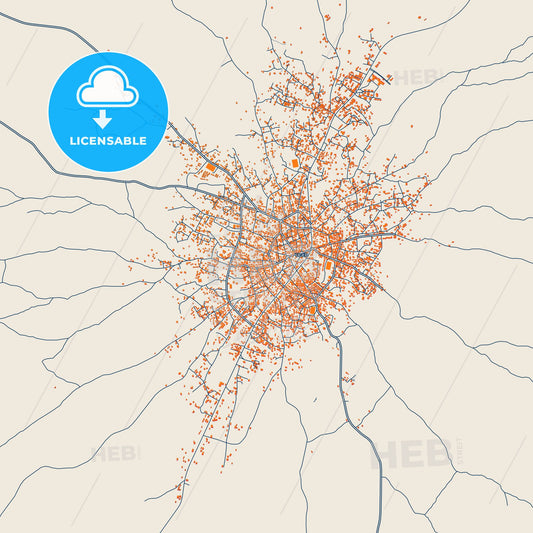 Colorful Ugep Street Map with Labels and Buildings