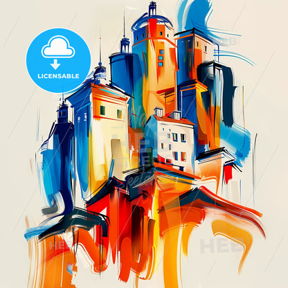 Vibrant Ulsan, South Korea - A Colorful Cityscape With Buildings