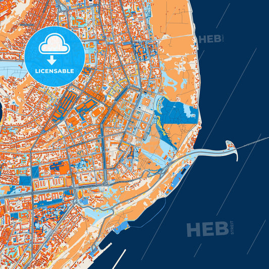 Colorful Ulyanovsk Street Map with Labels and Buildings