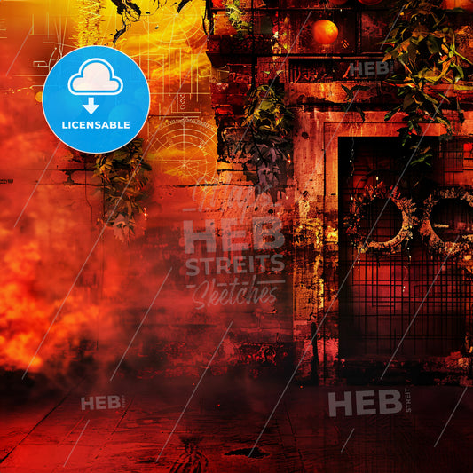 A Fire And Smoke In A Room