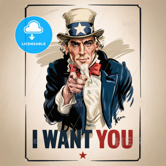 Uncle Sam Wants You: Iconic Vintage WWI Recruitment Poster - Framed Art Print