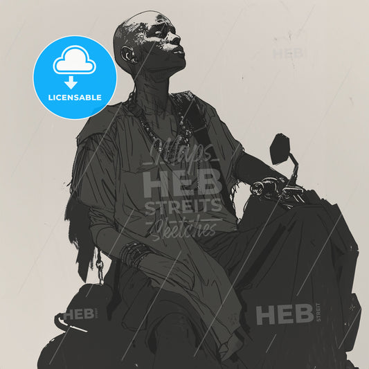 A Person Sitting In A Chair