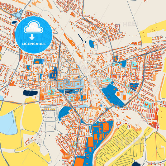 Colorful Uzlovaya Street Map with Labels and Buildings