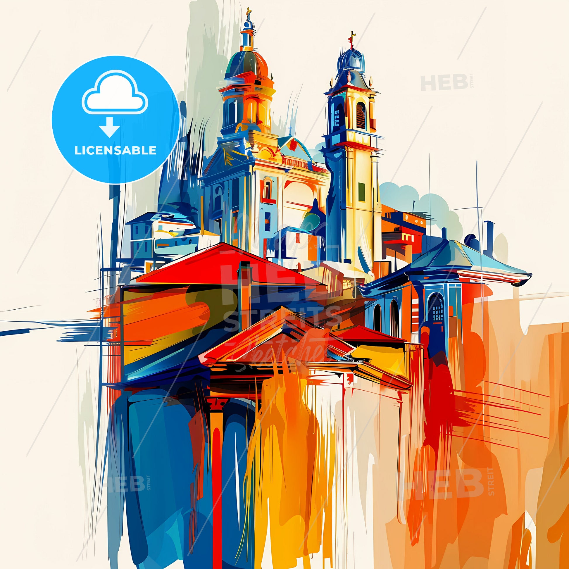 Vibrant Valparaiso, Chile - A Painting Of A Building