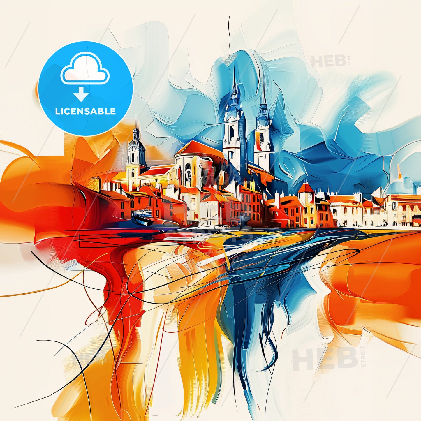 Vibrant Vannes, France - A Painting Of A City