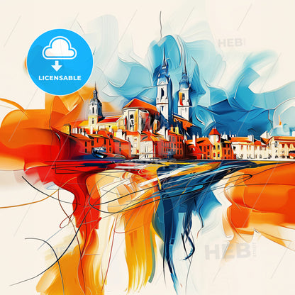 Vibrant Vannes, France - A Painting Of A City