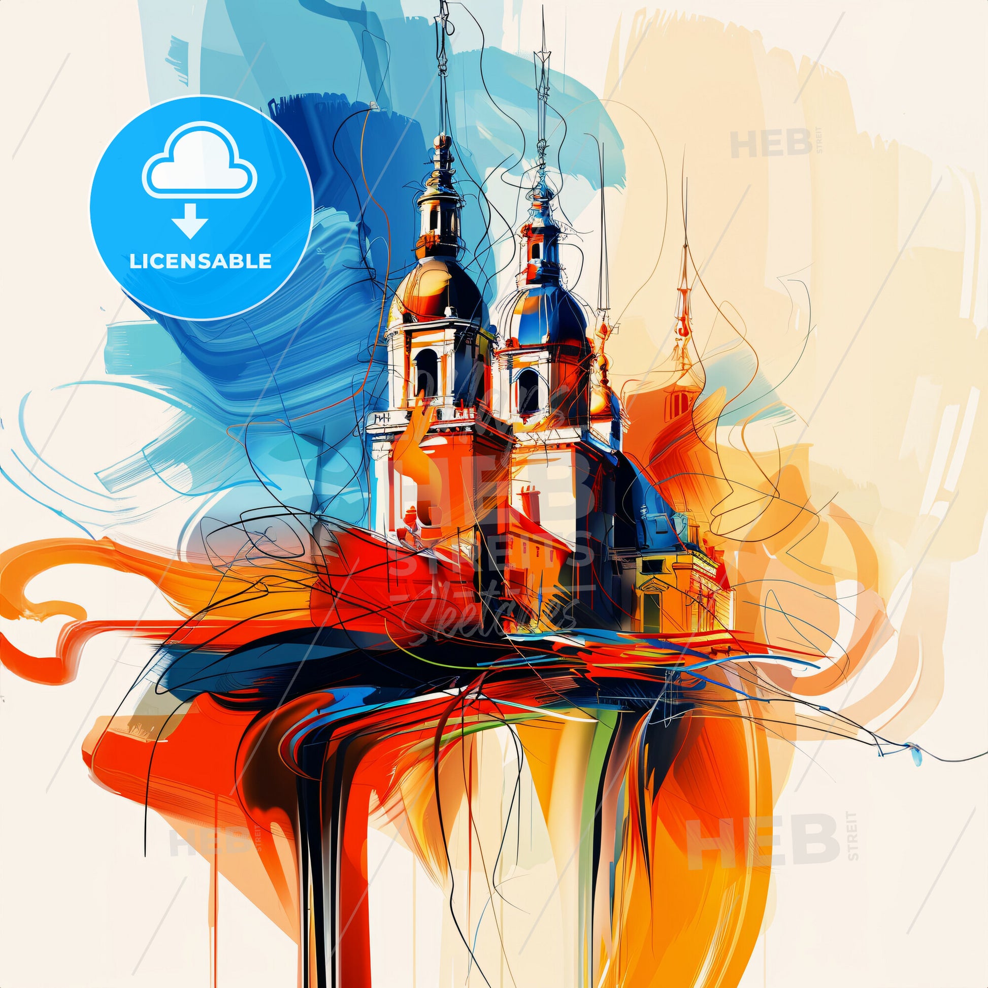 Vibrant Vannes, France - A Painting Of A Building