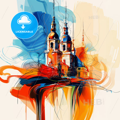 Vibrant Vannes, France - A Painting Of A Building