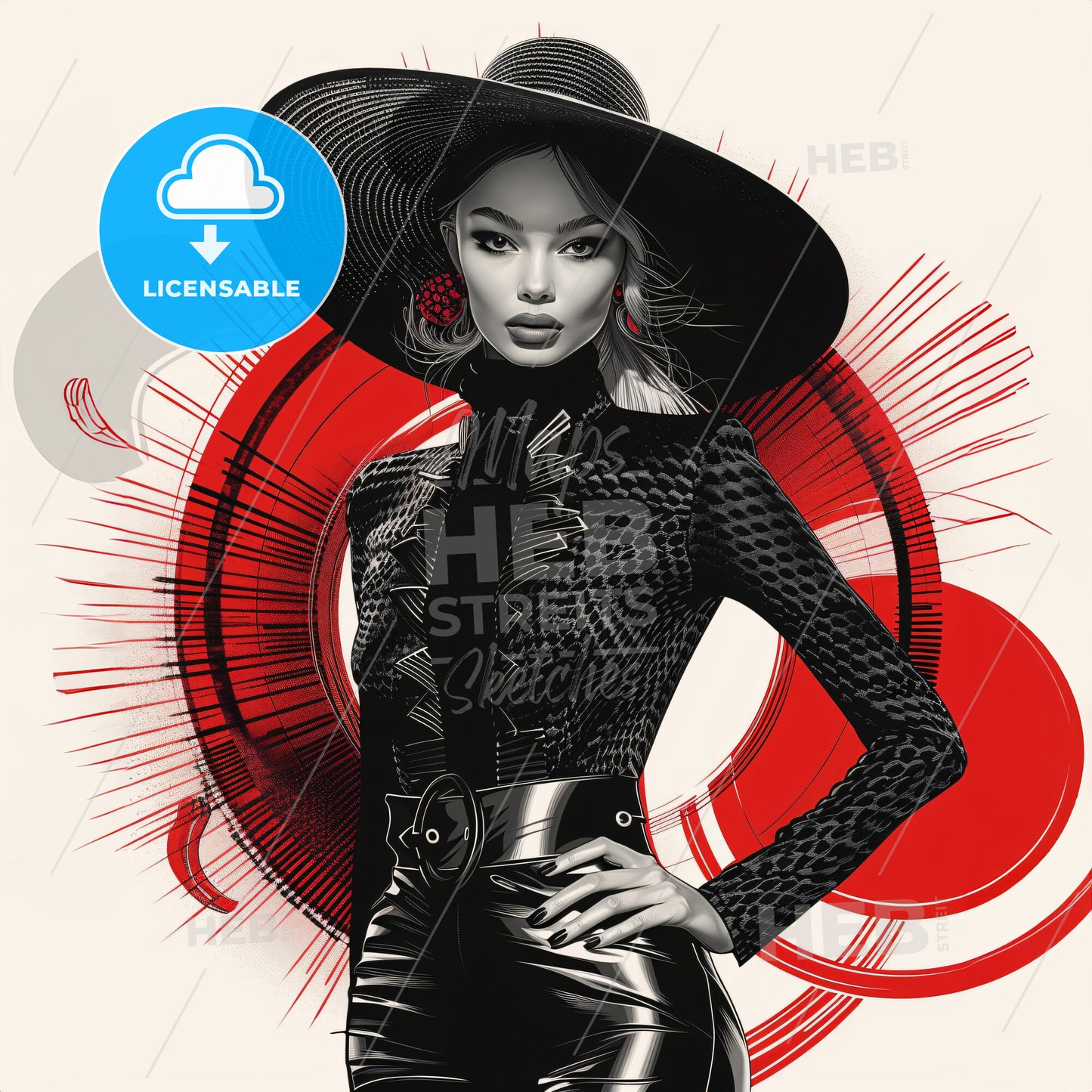 A Woman In A Black Hat