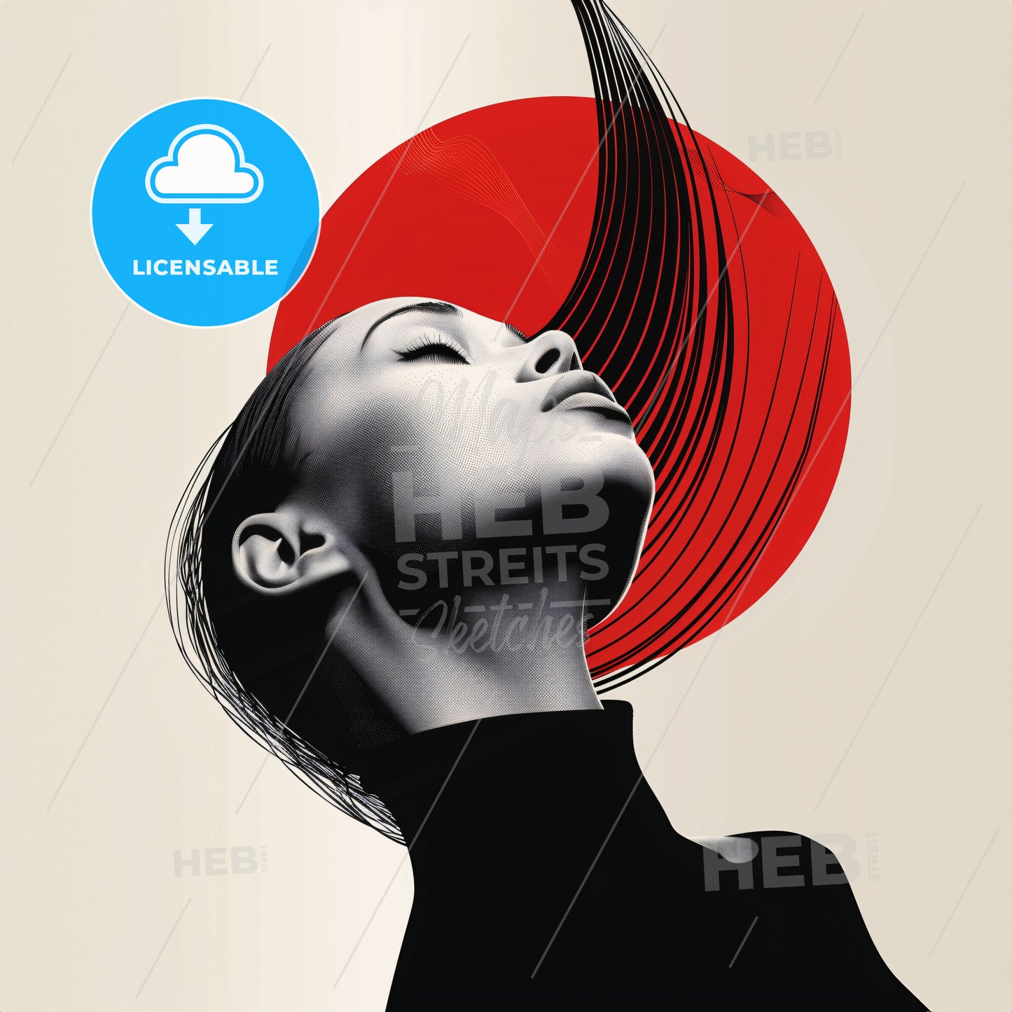 A Woman With Her Eyes Closed