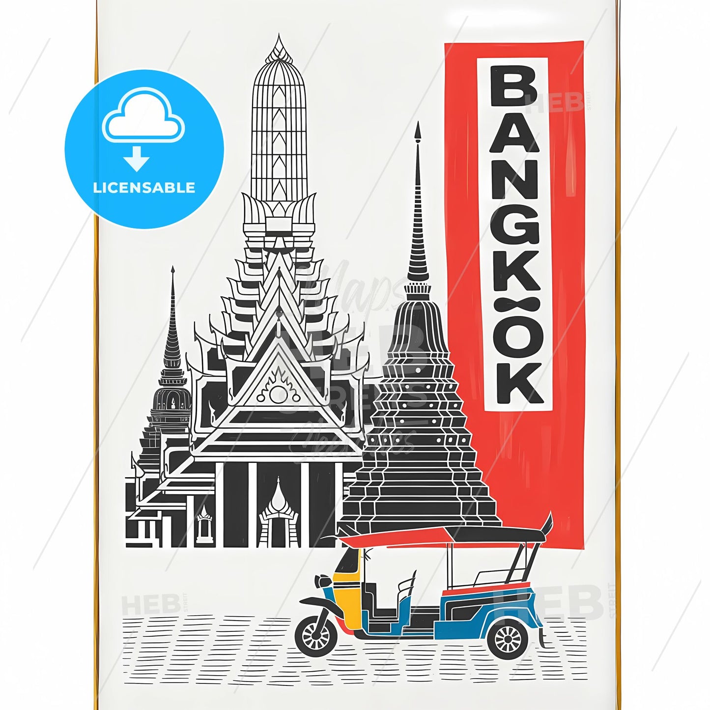 Vertical Harmony: Bangkok's Architectural Wonders in Black and White