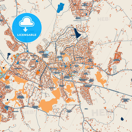 Colorful Viamao Street Map with Labels and Buildings