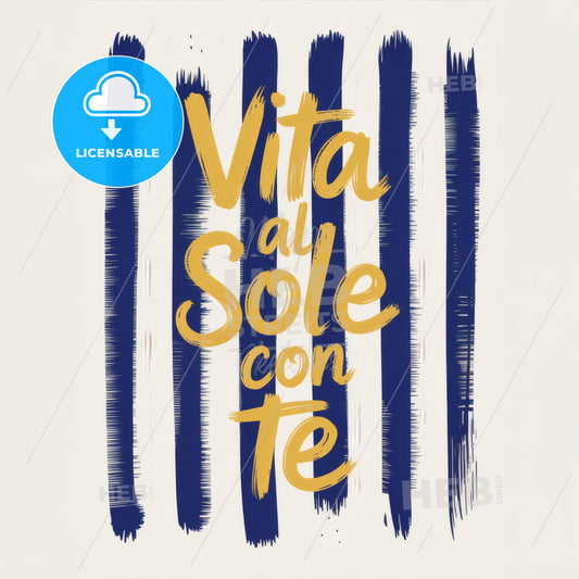 Vibrant Coastal Dreams: 'Vita al Sole con Te' in Brushstroke Elegance