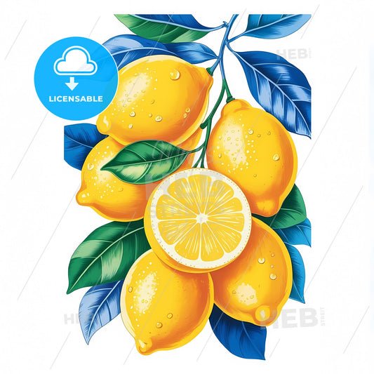 Vibrant Lemon Symphony: A Modern Botanical Delight