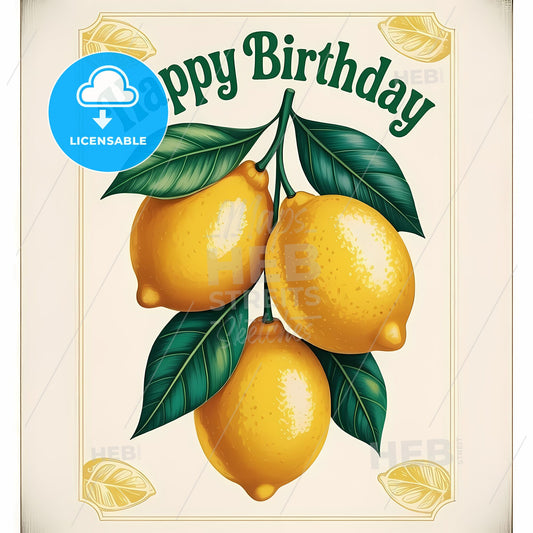 Vibrant Lemons: A Modern Minimalist Delight in Bold Colors