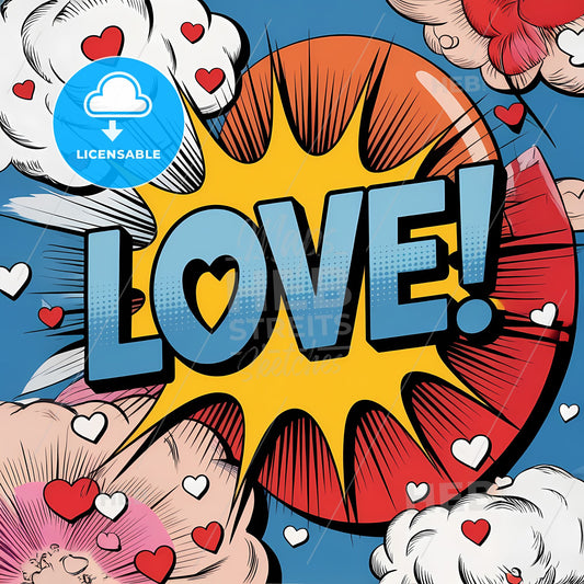 Vibrant Love: Heartfelt Comic Book Burst of Color and Emotion