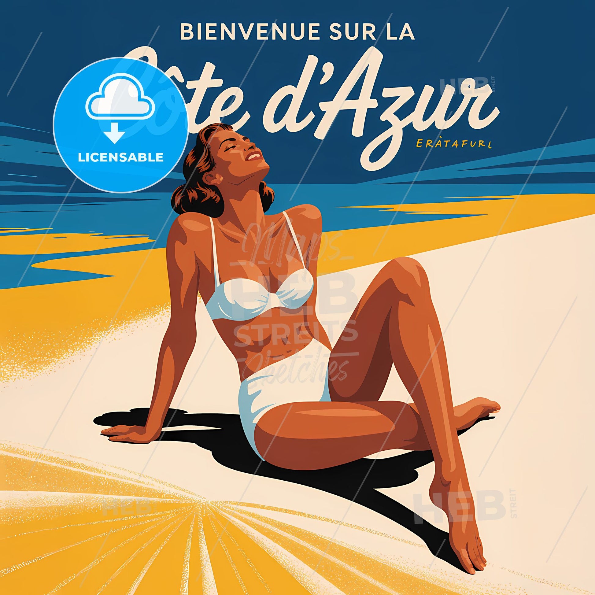 Vibrant Retro Riviera: Luxe Escape to Côte d'Azur Elegance